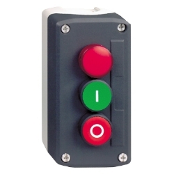 Slika Kućište OG tasteri zeleni/crveni lampica signalna crvena 220V fi22 PVC Harmony XALD Schneider