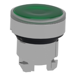 Slika Glava tastera svetlećeg fi22 integrisan LED metalna IP66 zelena Harmony XB4 Schneider