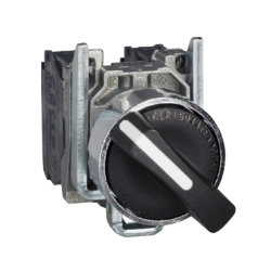 Slika Izborni prekidač XB4 0-1 sa povratom 1NO fi22 metalni crni IP66 Schneider