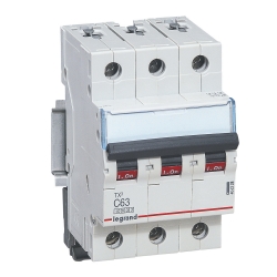 Slika Osigurač automatski 3P 63A C kriva 10kA Tx3 Legrand