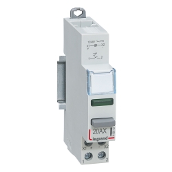 Slika Prekidač CX3 20A 1M 1NO + LED zelena 12-48V AC/DC Legrand