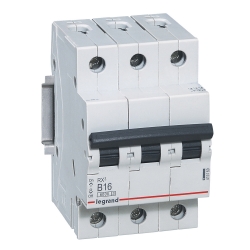 Slika Osigurač automatski 3P 16A kriva B 6kA Rx3 Legrand