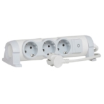 Slika Kabal produžni sa prekidačem H05VV-F 3x1.5mm2 1.5m 3 priključna mesta 2P+E beli/svetlo sivi Legrand