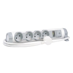Slika Kabal produžni sa prekid H05VV-F 3x1.5mm2 3m 4 mesta 2P+E indikacija opterećenja max. 3500W  Legrand
