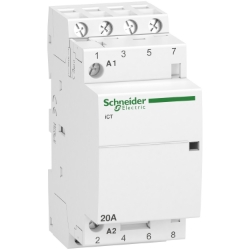 Slika Kontaktor instalacioni ICT 20A 4P 4NO špulna 220-240V AC Schneider