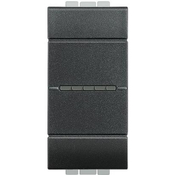 Slika Prekidač naizmenični modularni 1M 10A aksijalni antracit Living Light Legrand