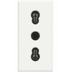 Slika Priključnica 2P modularna 1M 16A 250V 2P+E italijanski standard bela Axolute Legrand