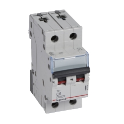 Slika Osigurač automatski 2P 6A C kriva 6kA TX3 Legrand