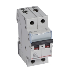 Slika Osigurač automatski 2P 10A C kriva 6kA TX3 Legrand