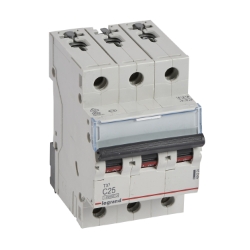 Slika Osigurač automatski 3P 25A C kriva 10kA Tx3 Legrand