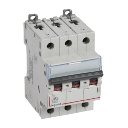 Slika Osigurač automatski 3P 63A D kriva 10kA DX3 Legrand