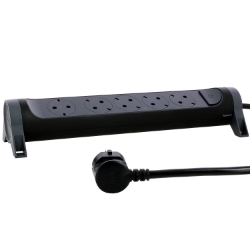 Slika Kabal produžni sa prekidačem H05VV-F 3x1.5mm2 1.5M 5 priključna mesta 2P+E crna/tamno siva Legrand