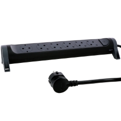 Slika Kabal produžni sa prekidačem H05VV-F 3x1.5mm2 3M 6 priključna mesta 2P+E crna/tamno siva Legrand