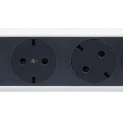 Slika Kabal produžni sa prekidačem H05VV-F 3x1.5mm2 5M 5 priključna mesta 2P+E bela/tamno siva Legrand