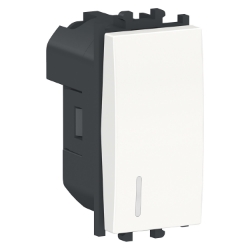 Slika Prekidač sa lokatorom modularni 1M 16A 250VAC beli Easy Styl Schneider