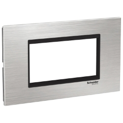 Slika Okvir 4M FLAT inox srebrni/crni Easy Styl Schneider