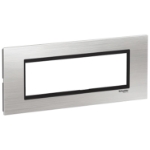 Slika Okvir 7M FLAT inox srebrni/crni Easy Styl Schneider