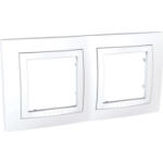 Slika Unica Basic Ram dekorativni dvostruki H71 beli/beli Schneider