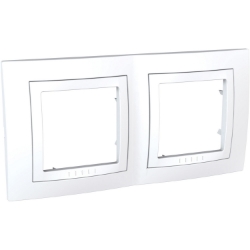Slika Unica Basic Ram dekorativni dvostruki H71 beli/beli Schneider