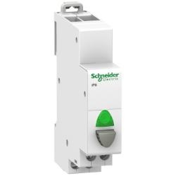 Slika Taster Acti9 iPB 1NO jednostruki sivi indikatorska lampica zelena 110-230VAC Schneider
