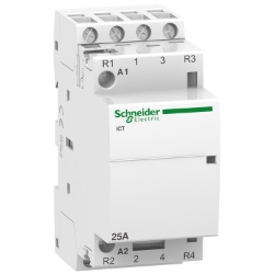 Slika Kontaktor instalacioni ICT 25A 4P 2NO+2NC špulna 220-240V AC Schneider