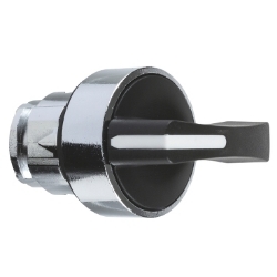 Slika Glava prekidača crna izbornog fi22 1-0-2 duža ručica metalna IP66 Harmony XB4 Schneider
